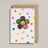 Petra Boase Iron on Patch Card - Happy Flower